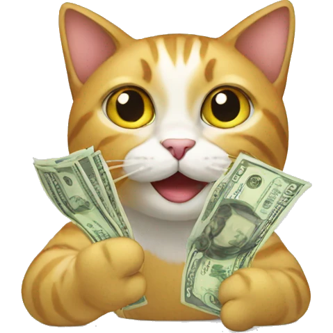 cat with money emoji