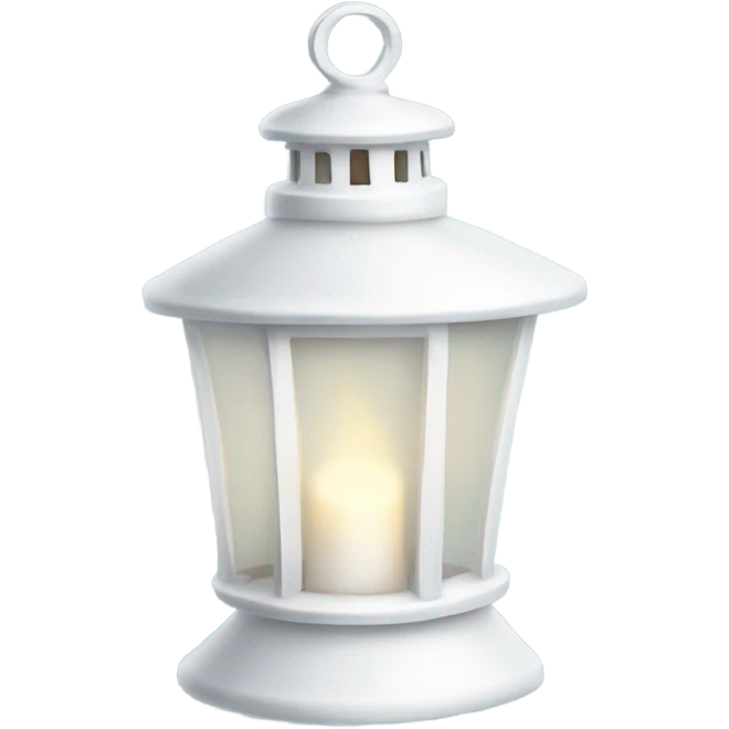 White Christmas lantern  emoji