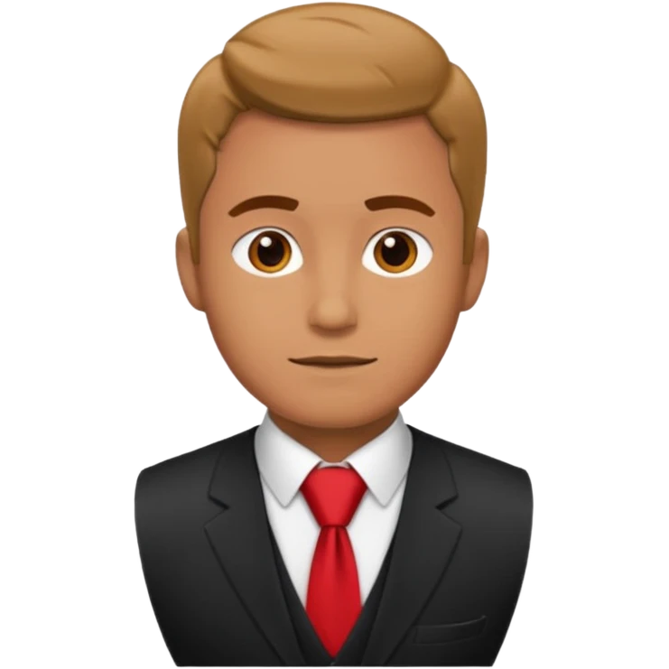 man in vest with tie emoji