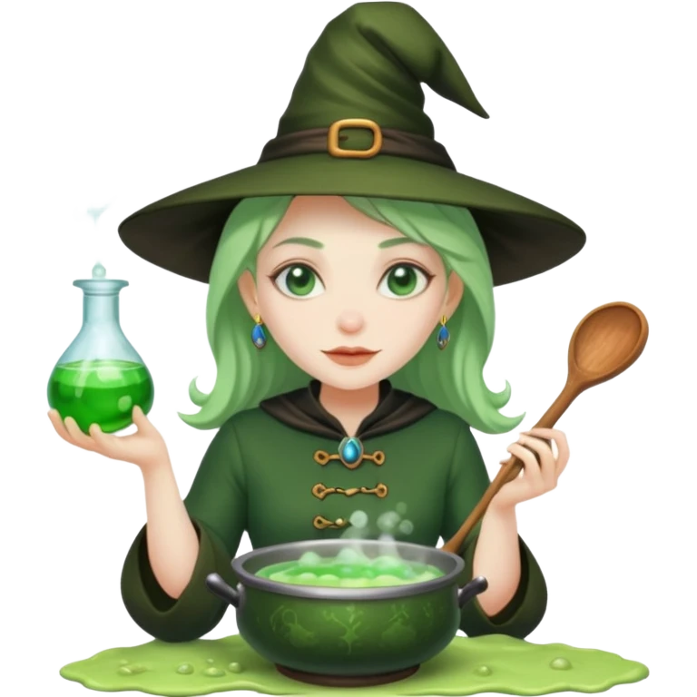 green witch cooking potion emoji