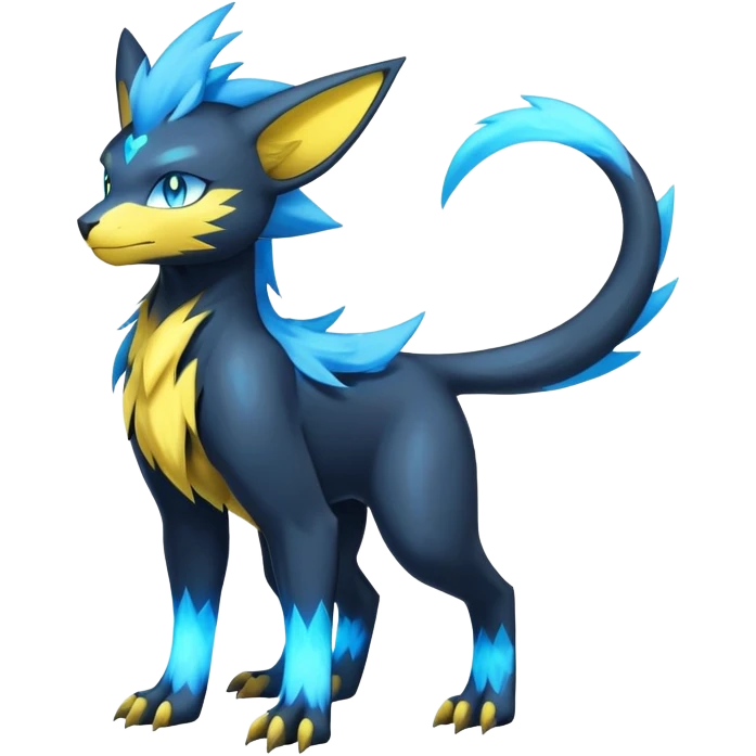 Manectric-Luxray-Draco-Fakémon-hybrid-creature (full body), 4 legs emoji