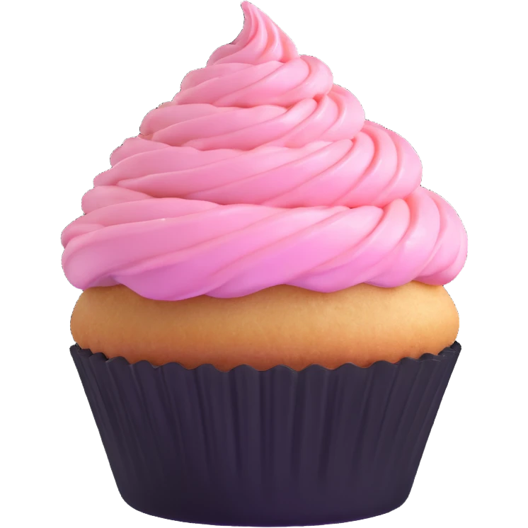 cupcake with pink icing emoji