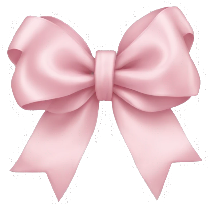 light pink ribbon bow emoji