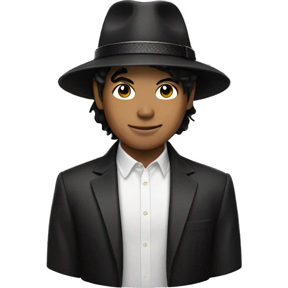 japanese guy with a michael jackson hat emoji