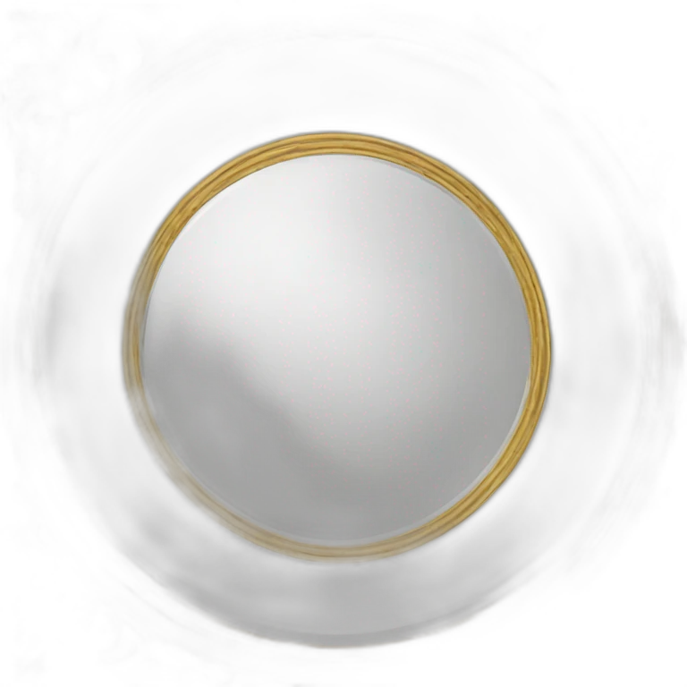 Round mirror with Gold frame emoji