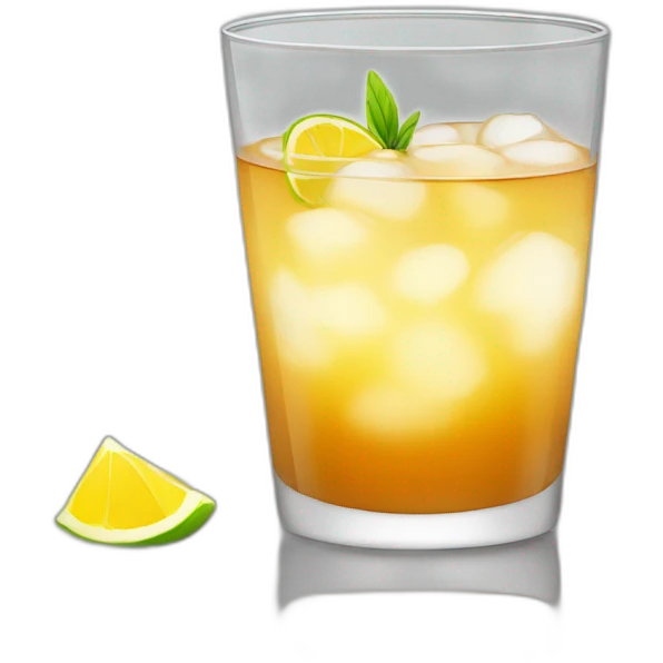 Whiskey sour in a lowball glass emoji