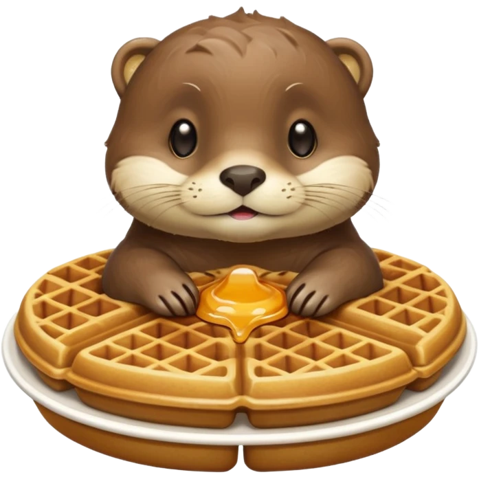 otter shaped waffle emoji