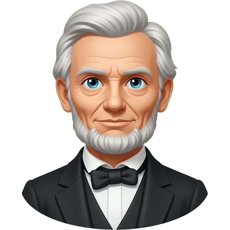 Make Abraham Lincoln make his hair white emoji
