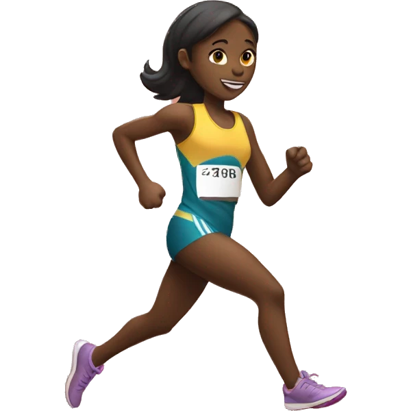 Girl running track emoji