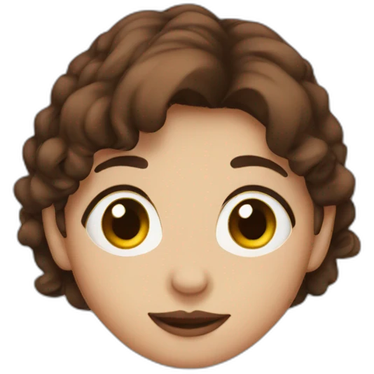 brown-haired nose piercing emoji