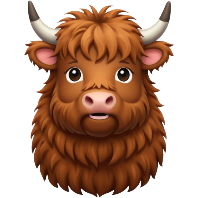 Miniature highland cow emoji