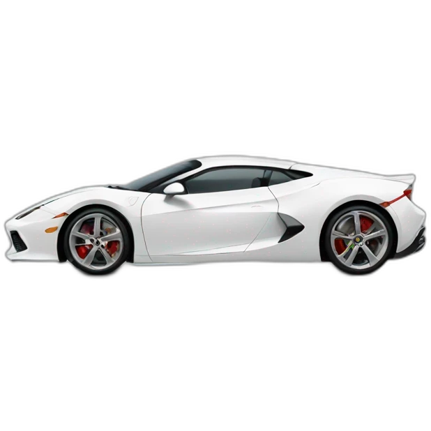 white sports car emoji