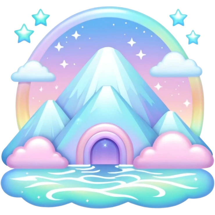 pastel whitish light pale glittery iridescent shiny aesthetic cute kawaii decorative scenery emoji