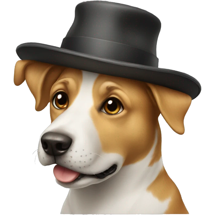Dog with a hat  emoji