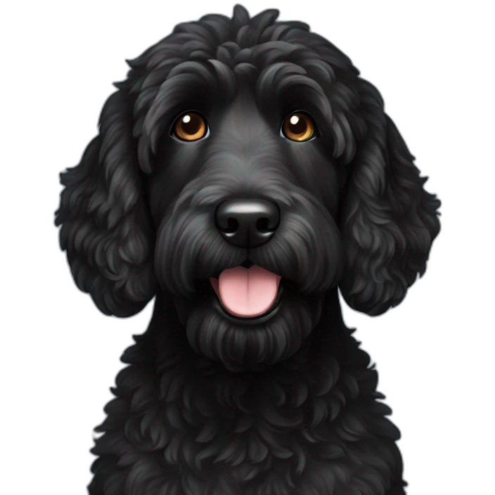 Black Labradoodle emoji