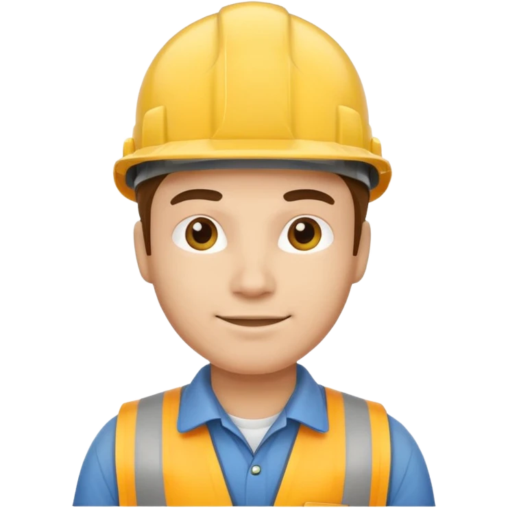 friendly construction worker with yellow helmet emoji