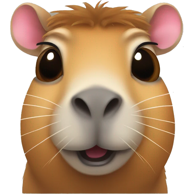 Capybara with heart eyes emoji
