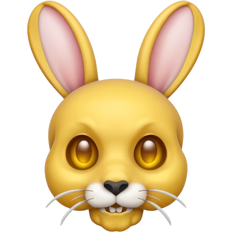 skull and bones yellow with rabbits ears emoji