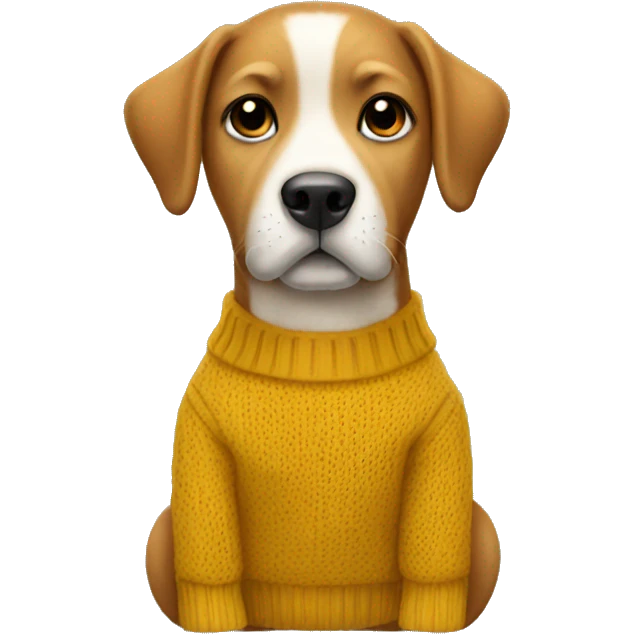 Dog in a mustard sweater emoji