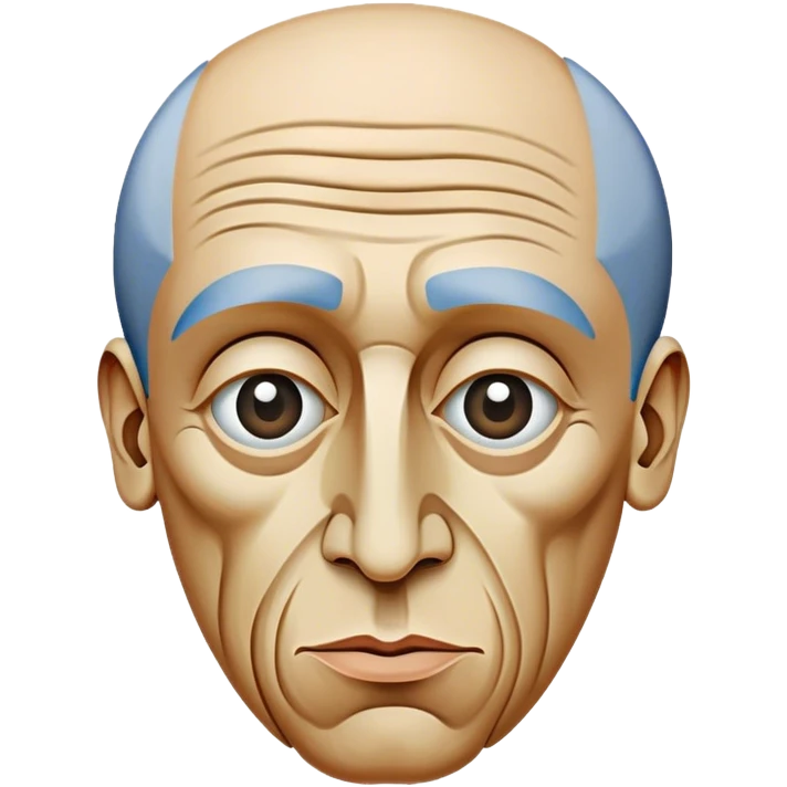 Cinematic Realistic Pablo Picasso Portrait Emoji, depicted as a visionary artist with abstract expressive features and a creative aura, rendered with rich textures and dynamic artistic lighting that captures his revolutionary spirit. emoji