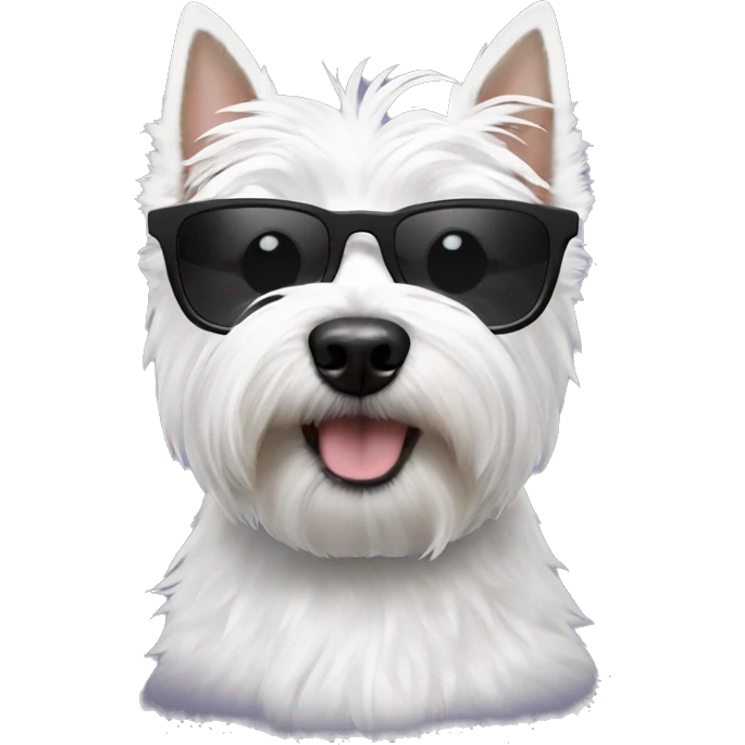 Westie in sunglasses  emoji