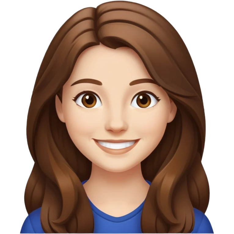 claire richardson cheveux marrons cheveux longs sourire emoji