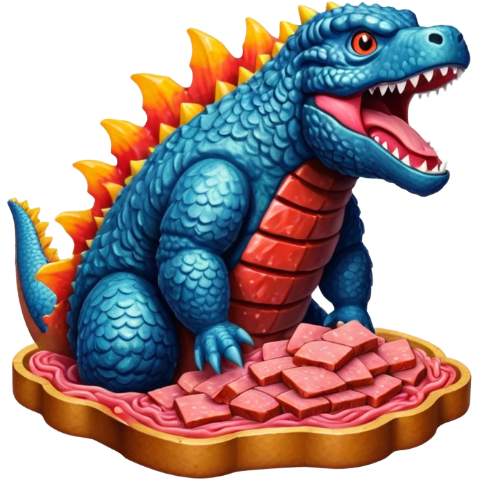  SPAM meat godzilla slop art emoji