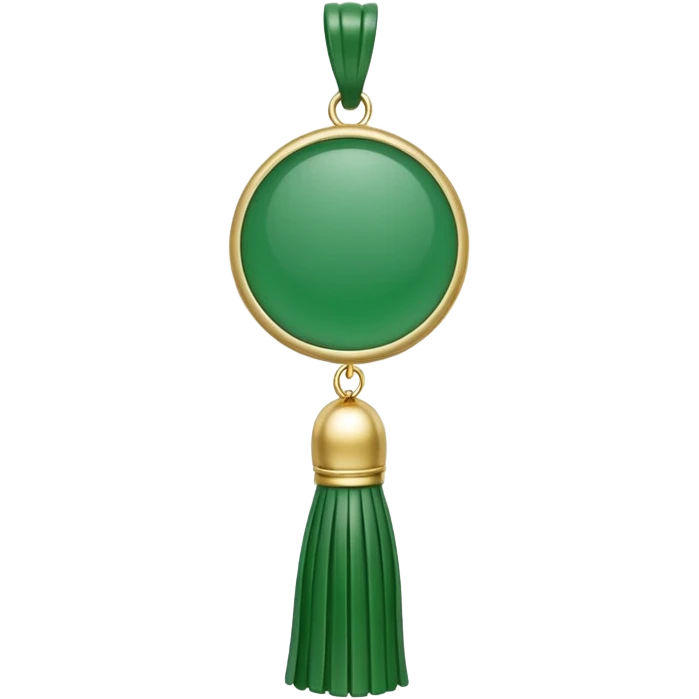 green jade ade tassel pendant emoji