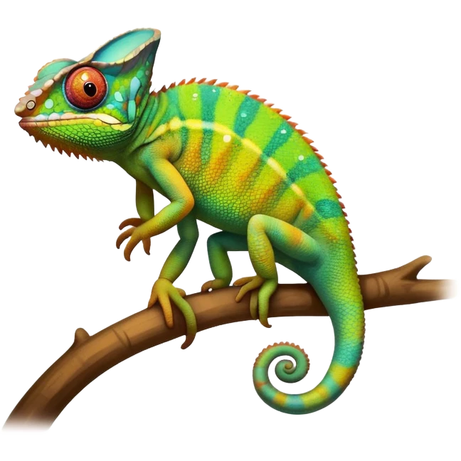 Make a chameleon  emoji