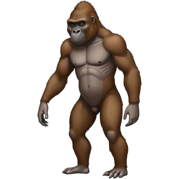 Very slim gorilla fullbody emoji