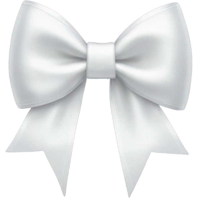 white satin bow emoji