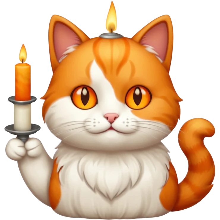candle-holding cat emoji