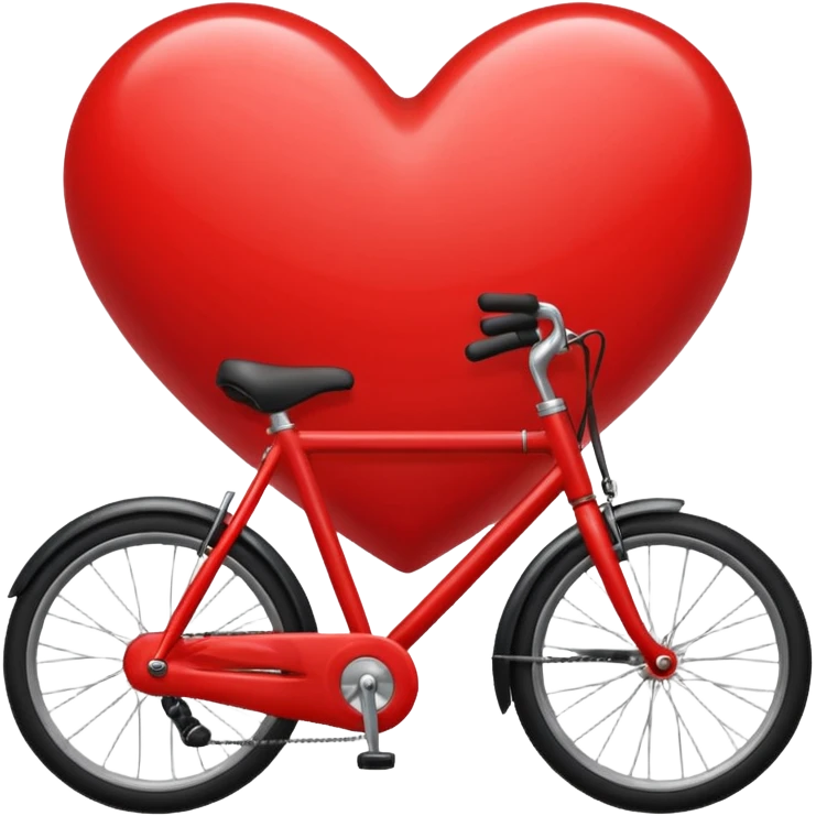 heart with a bicycle motif emoji