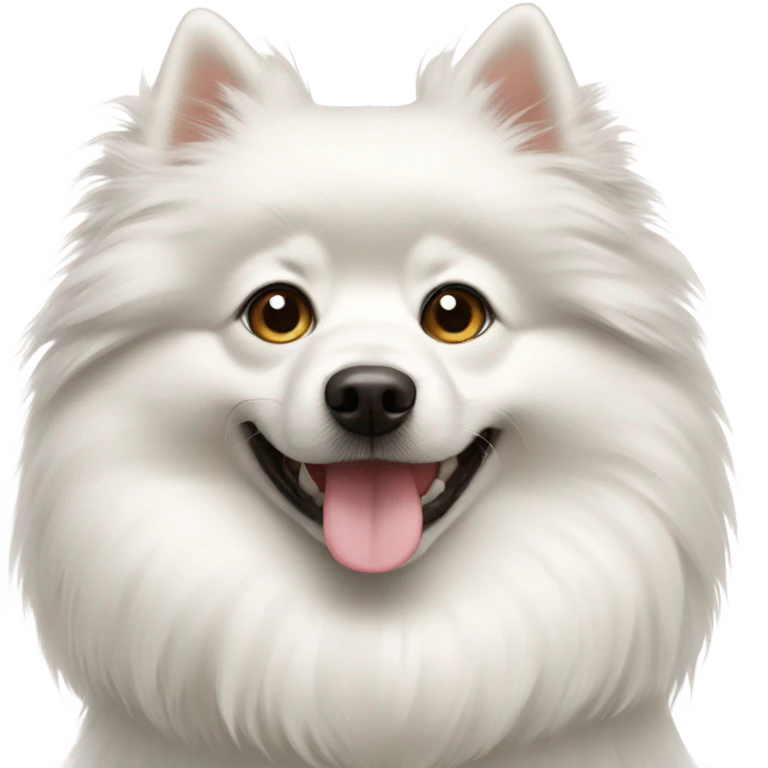 white dog german spitz emoji