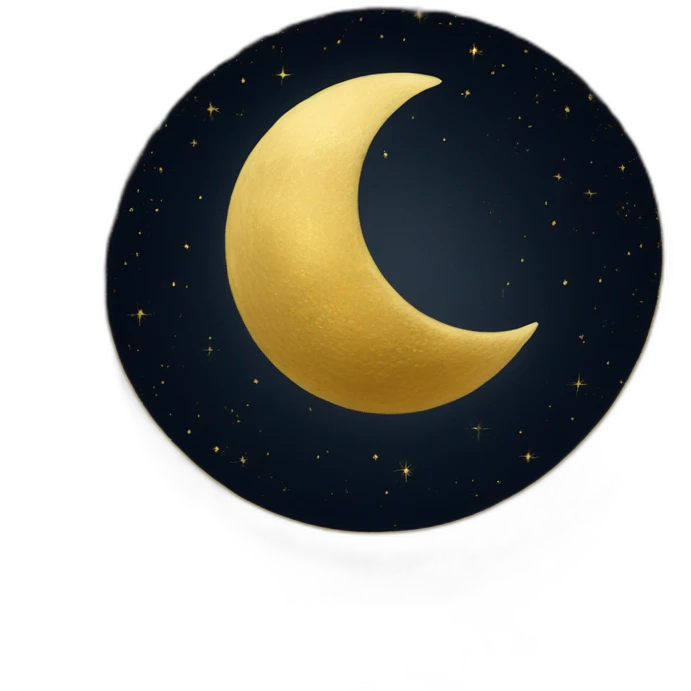 Gold moon emoji