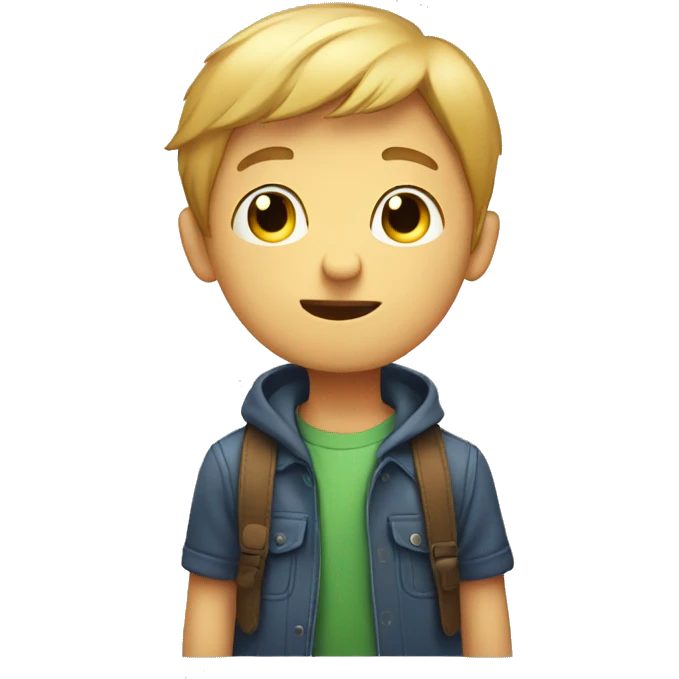 boy trying to make friends but he is shy emoji