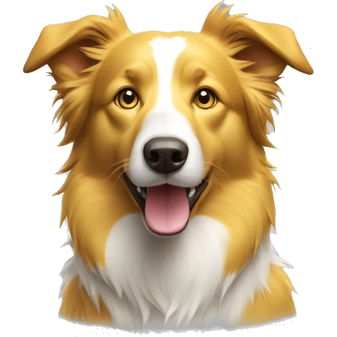 yellow Border collie  emoji
