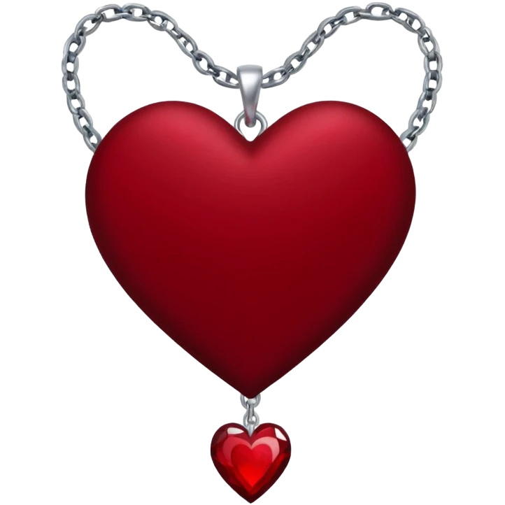heart with a dark rose and chain emoji