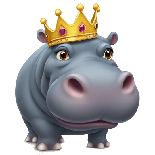 Hippo with crown  emoji