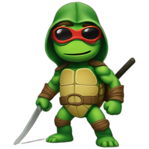 John Lennon as a ninja turtle emoji