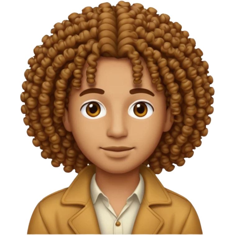 Emoji with Moroccan / Amazingh guy with curly hair, loooking like music artist Central Cee emoji