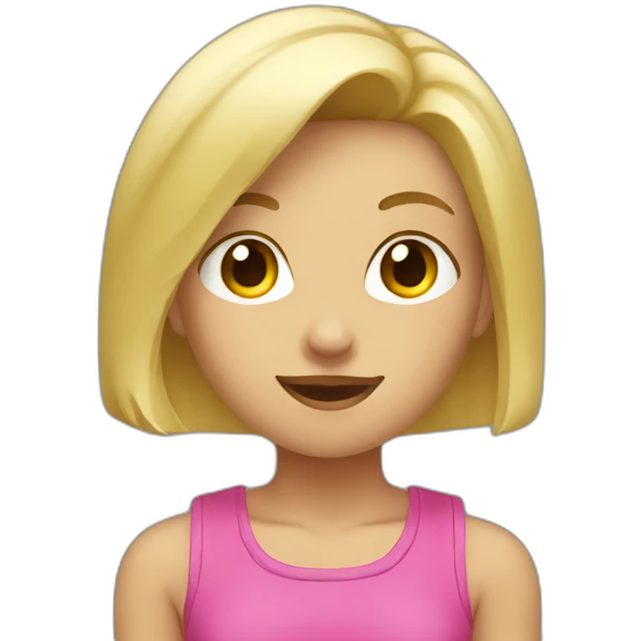  blonde woman doing squat emoji
