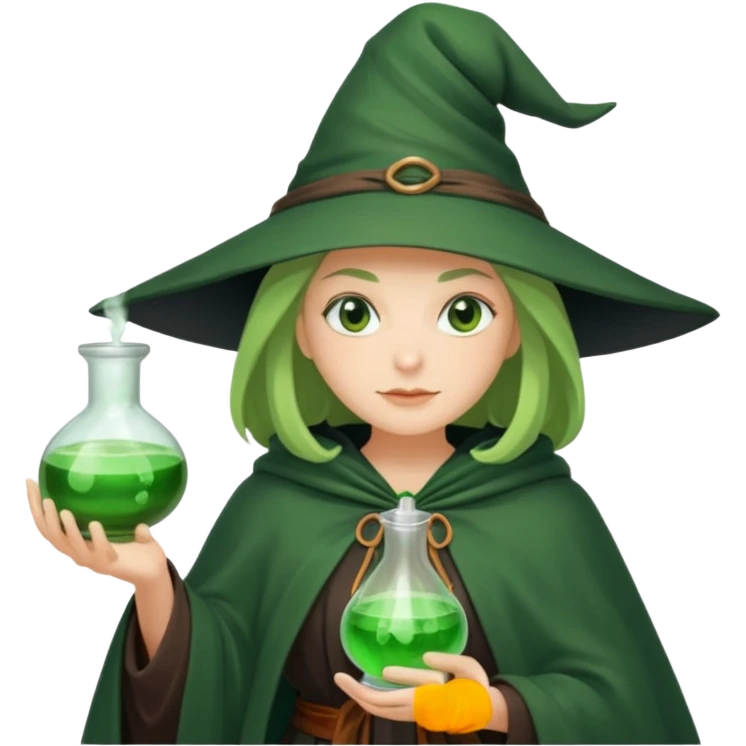 green witch cooking potion emoji