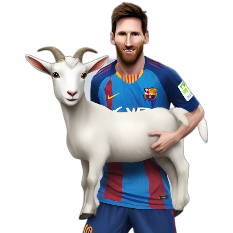 Messi sur goat emoji