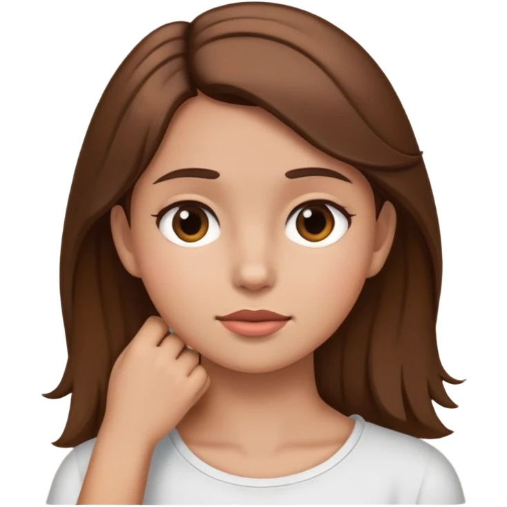 Girl holding her neck emoji