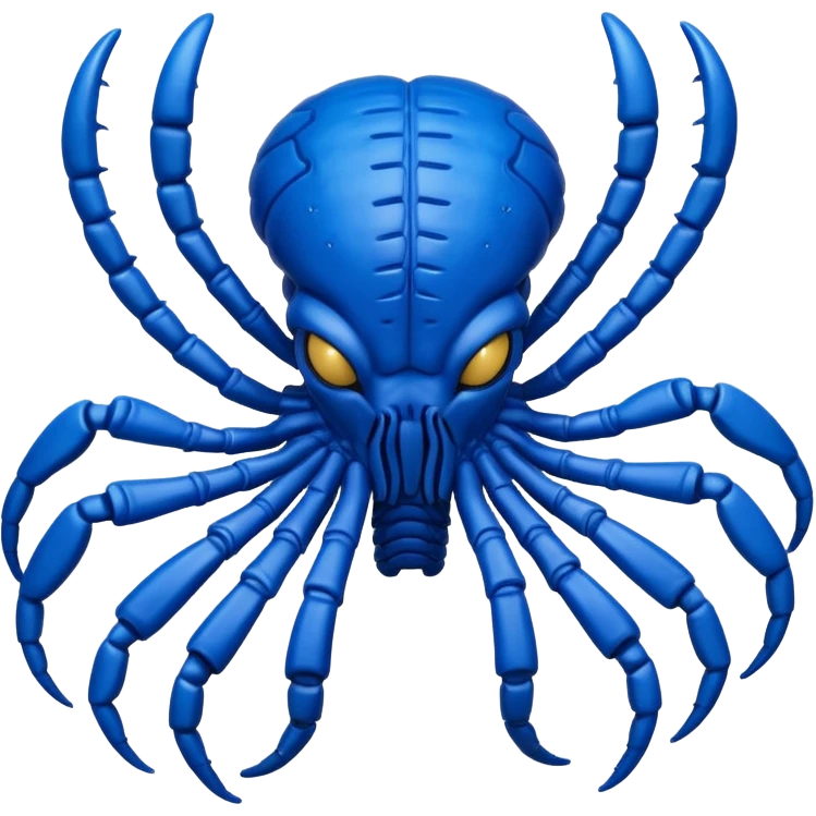 woman with blue Facehugger emoji