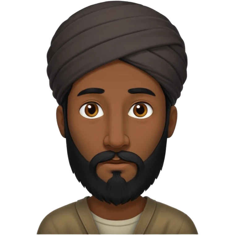 syrian long nose, black hair, long black beard, man emoji