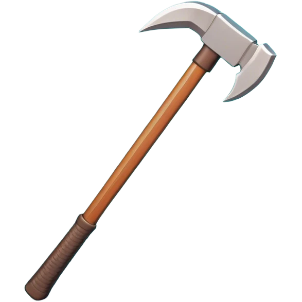 Clash of Clans aesthetic: Cinematic Playful Pixel 3D isometric Pickaxe Emoji, rendered in a 3D vector-style similar to standard emojis with minimal shading and bold, simplified shapes. A compact, distinct form with signature details, softly glowing with a pixelated adventure charm. Simplified yet unmistakably iconic, highly detailed and consistent, glowing with a soft radiance and high shine. Stylized with a touch of classic pixel-art charm and a soft glowing outline, capturing the essence of a beloved gaming relic with a friendly, playful manner! emoji