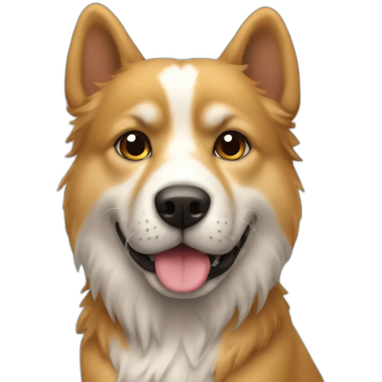 Un chien sur un chat emoji