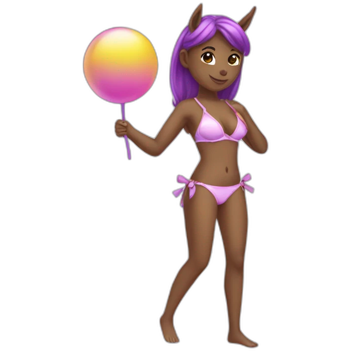 Licorne girl bikini emoji